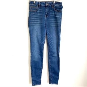 KUT FROM THE KLOTH Womens 8 Medium Wash Mid-Rise Stretch Skinny Jeans E4